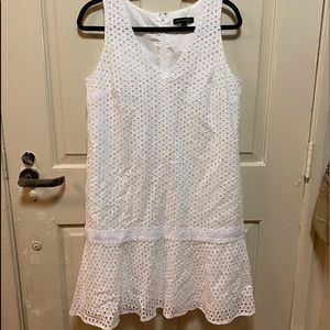 White eyelet Banana Republic dress